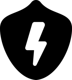 Badge With Lightning Sticker Outline Svg File, Free Vectors File